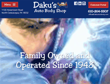 Tablet Screenshot of dakuautobody.com